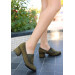 Green Suede High Heel Shoes