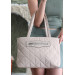 Shan Beige Satin Bag