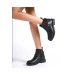 Black Leather Heeled Boots