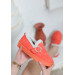 Orange Suede Ballerina Shoes