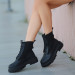 Black Leather Lace Up Boots