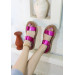 Fuchsia Skin Velcro Sandals