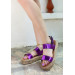 Purple Skin Velcro Sandals