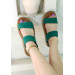 Turquoise Leather Sandals