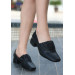 Black Leather High Heel Shoes