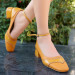 Mustard Skin High Heels