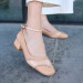 Cream Skin Heeled Shoes