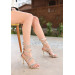 Nude Satin Heeled Shoes