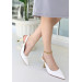 White Patent Leather High Heel Shoes