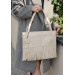 Beige Leather Handbag