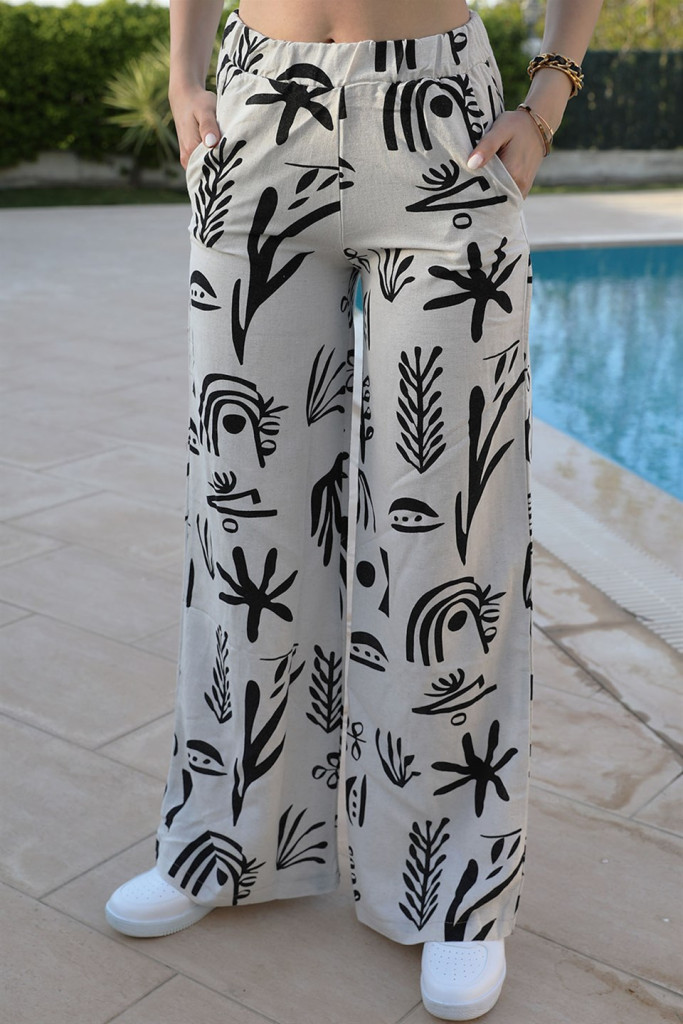 Lusted & Lamb - Relaxed printed linen pants