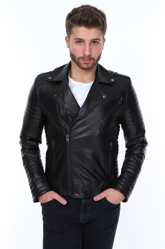 Premium Classic Side Lace Leather Motorcycle Jacket #M15L - Jamin Leather®