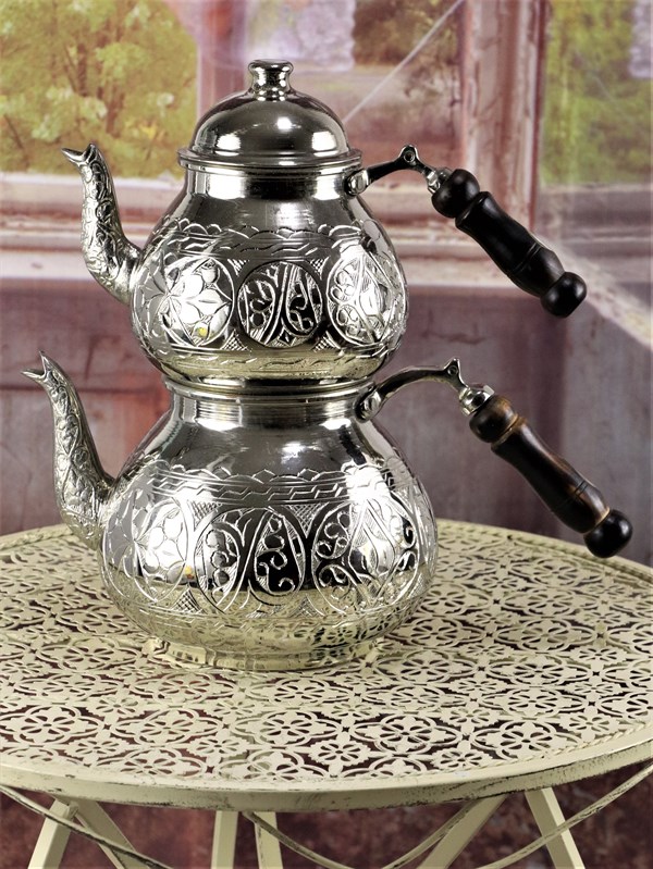Traditional Teapot Stainless Steel Caydanlik Turkish Double Kettles S,M,L